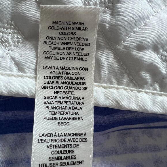 Chico's Women's Ribbed Quilted Vest Sz 2 Large White Zip Collared Pocket Lined - Picture 9 of 13